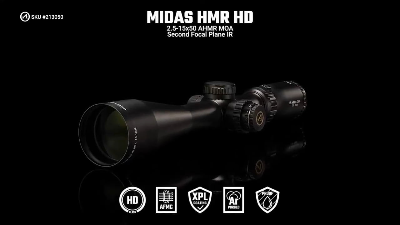 opplanet athlon optics 213050 midas hmr hd 2 5 15x50 ahmr moa sfp ir features video