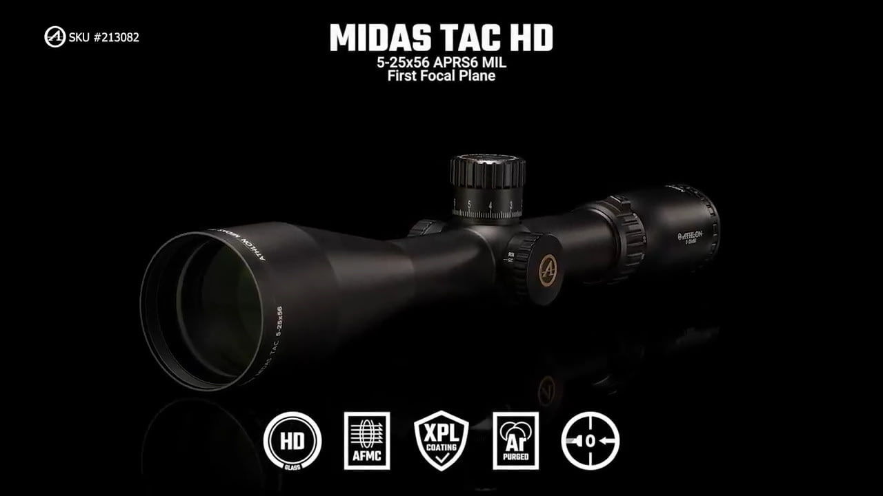opplanet athlon optics 213082 midas tac hd 5 25x56 aprs6 mil ffp features video