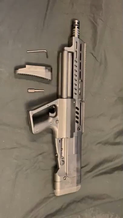 opplanet manticore arms tavor ts12 shotgun curved buttpad and other parts installation video