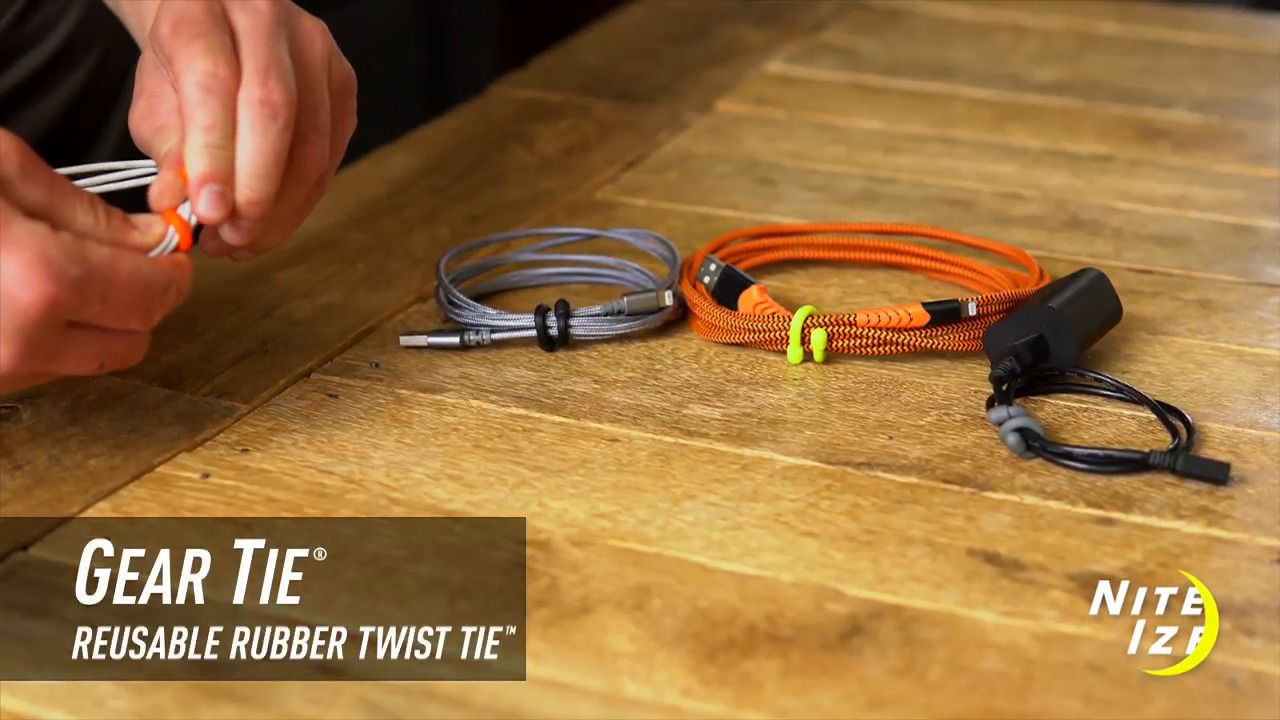opplanet nite ize gear tie reusable rubber twist tie video