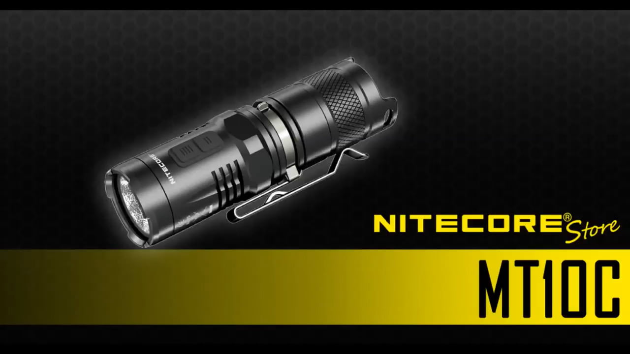 opplanet nitecore mt10c 920 lumen edc tctical flashlight with red light video