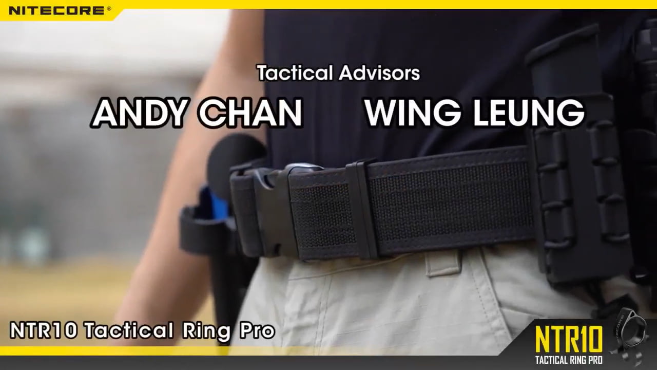 opplanet nitecore ntr10 tactical clip on ring for tactical flashlights video