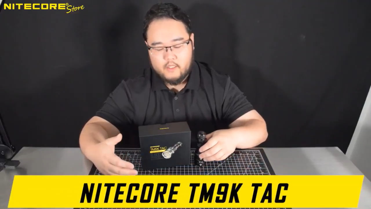 opplanet nitecore tm9k tac 9800 lumen usb c rechargeable flashlight video