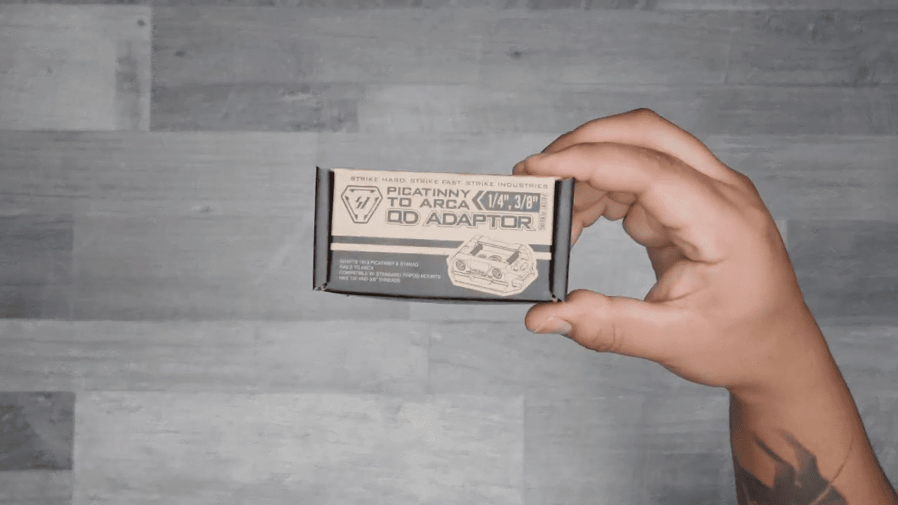 opplanet strike industries picatinny to arca 1 4 3 8 qd adaptor video